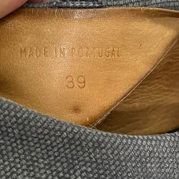 Reality Studio June Wedges Cork Leather Sandals Grey Women’s Size 39 Flawed - Picture 13 of 13